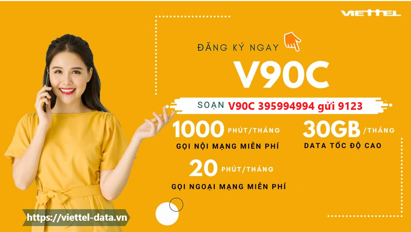 Đăng ký gói cước V90C Viettel