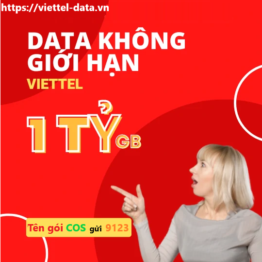 Đăng ký các gói cước Viettel không giới hạn data 1